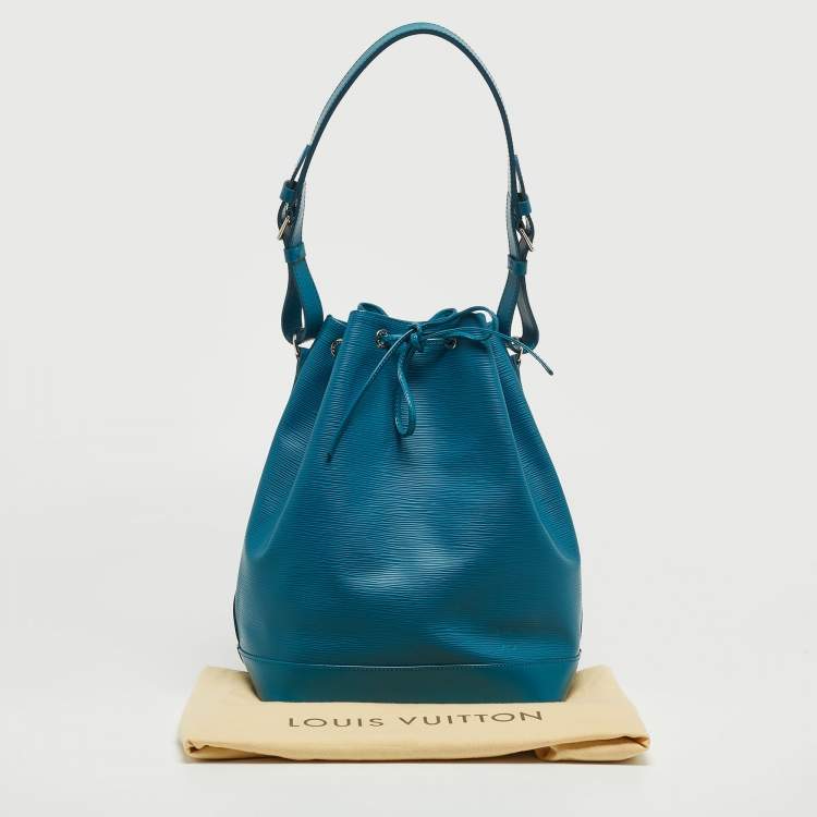 Pre Owned Louis Vuitton Cyan Epi Leather Noe Bag