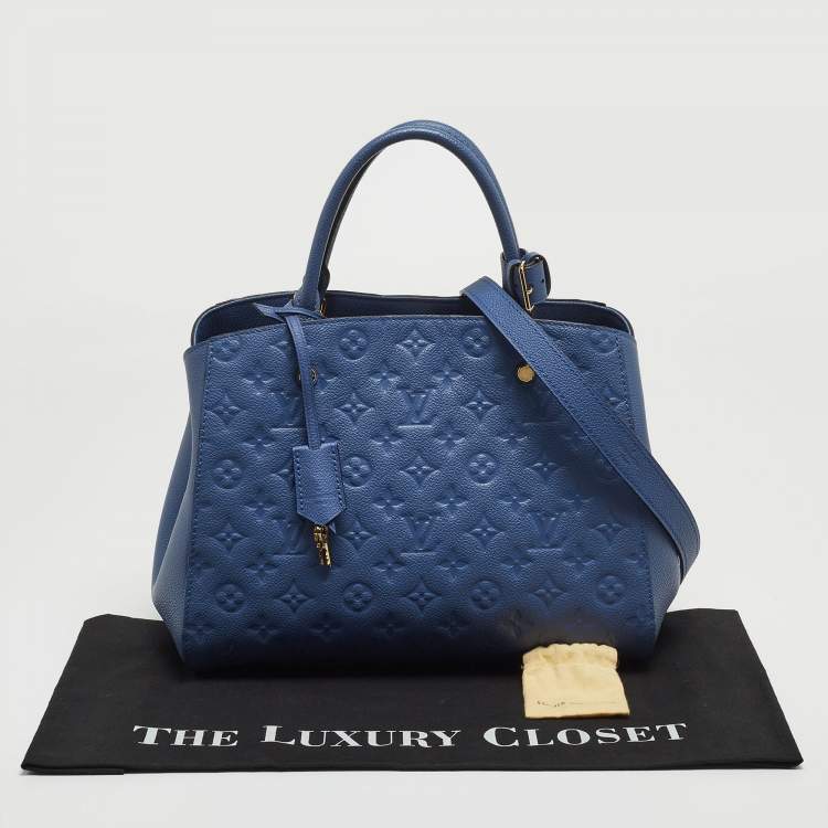 Pre Owned Louis Vuitton Iris Monogram Empreinte Leather Montaigne MM Bag