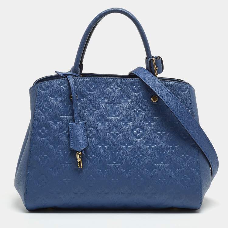 Pre Owned Louis Vuitton Iris Monogram Empreinte Leather Montaigne MM Bag