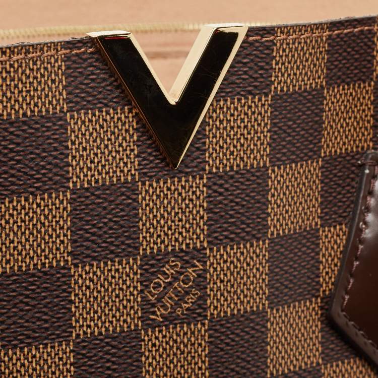 Pre Owned Louis Vuitton Damier Ebene Canvas Kensington V Bag