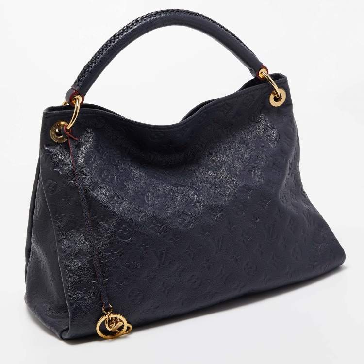 Pre Owned Louis Vuitton Dark Blue Monogram Empreinte Leather Artsy MM Bag