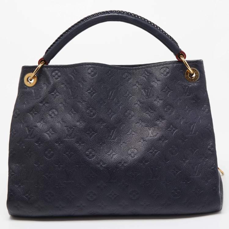 Pre Owned Louis Vuitton Dark Blue Monogram Empreinte Leather Artsy MM Bag