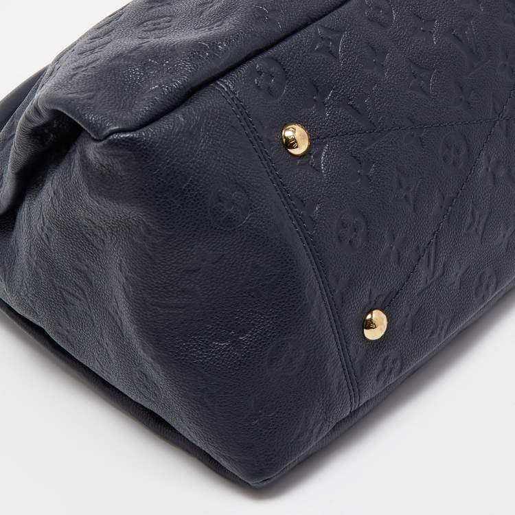 Pre Owned Louis Vuitton Dark Blue Monogram Empreinte Leather Artsy MM Bag