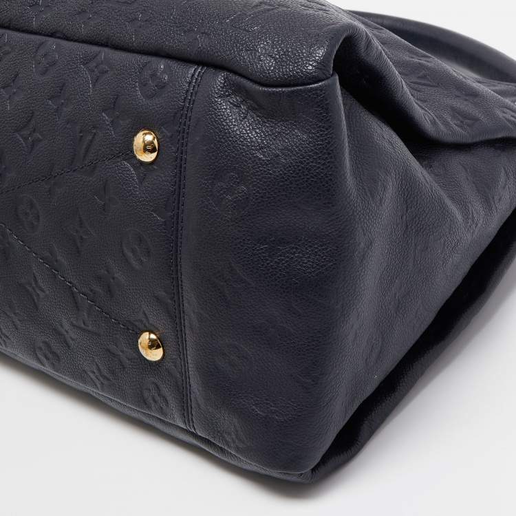 Pre Owned Louis Vuitton Dark Blue Monogram Empreinte Leather Artsy MM Bag