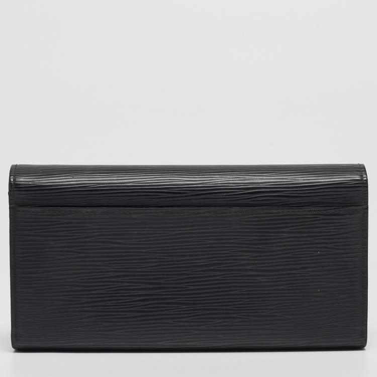 Pre Owned Louis Vuitton Black Epi Leather Sarah Wallet