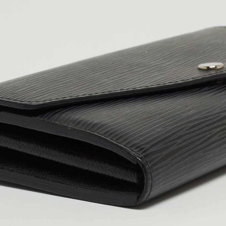 Pre Owned Louis Vuitton Black Epi Leather Sarah Wallet