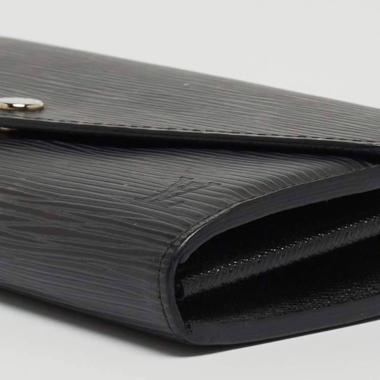 Pre Owned Louis Vuitton Black Epi Leather Sarah Wallet