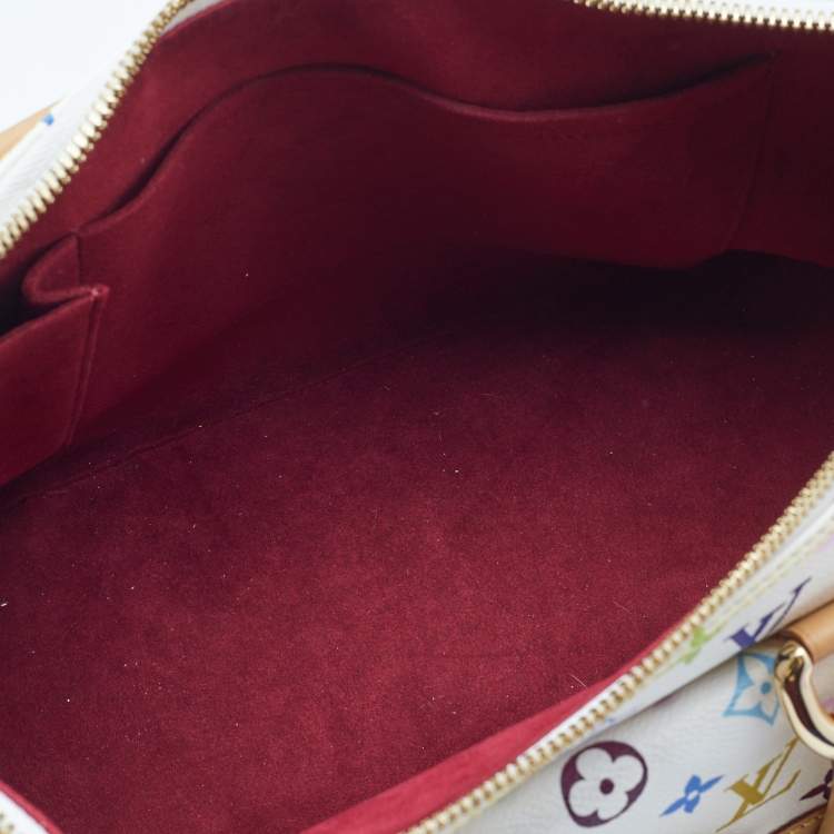 Pre Owned Louis Vuitton White Multicolor Monogram Canvas Rita Bag