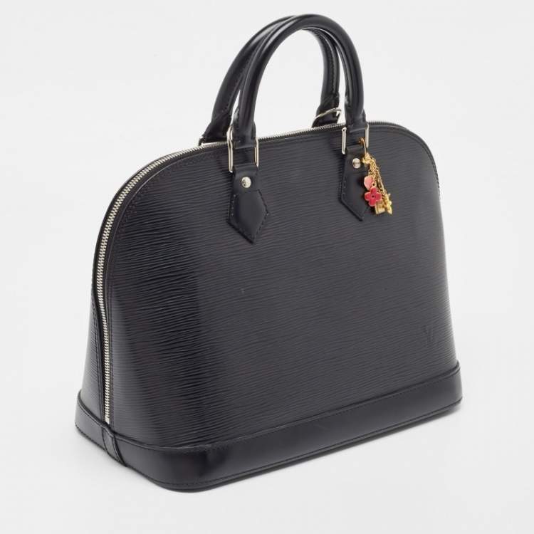 Pre Owned Louis Vuitton Black Epi Leather Alma PM Bag