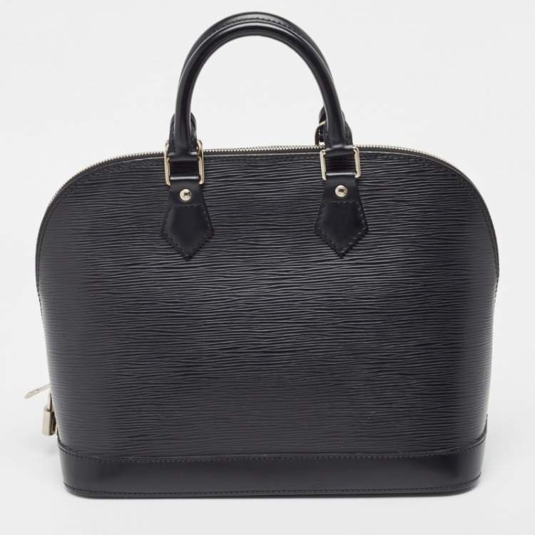 Pre Owned Louis Vuitton Black Epi Leather Alma PM Bag