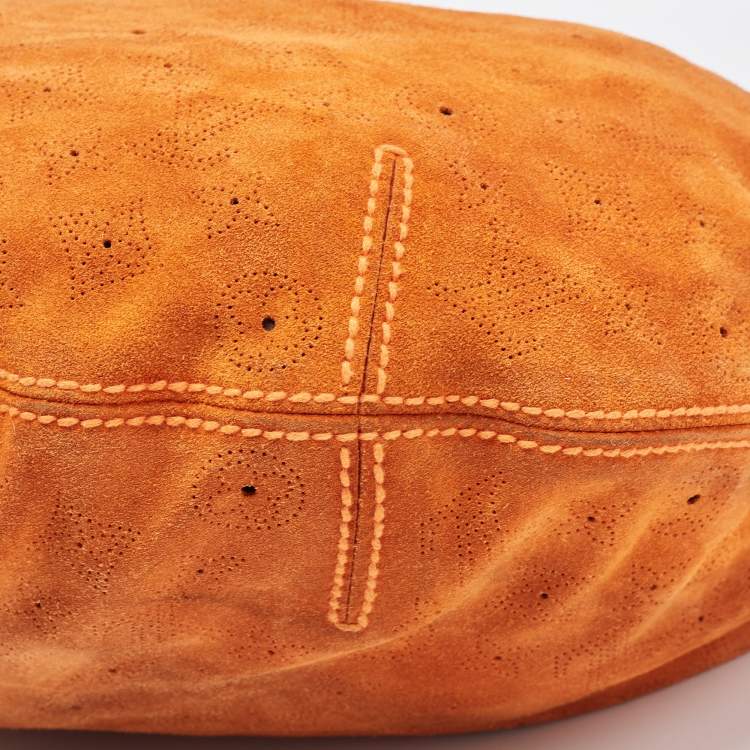 مملوكة مسبقًا Louis Vuitton Orange Monogram Suede Limited Edition Onatah GM Bag