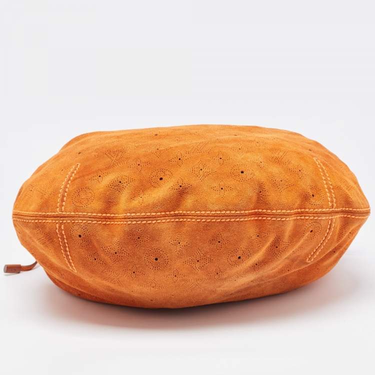 مملوكة مسبقًا Louis Vuitton Orange Monogram Suede Limited Edition Onatah GM Bag