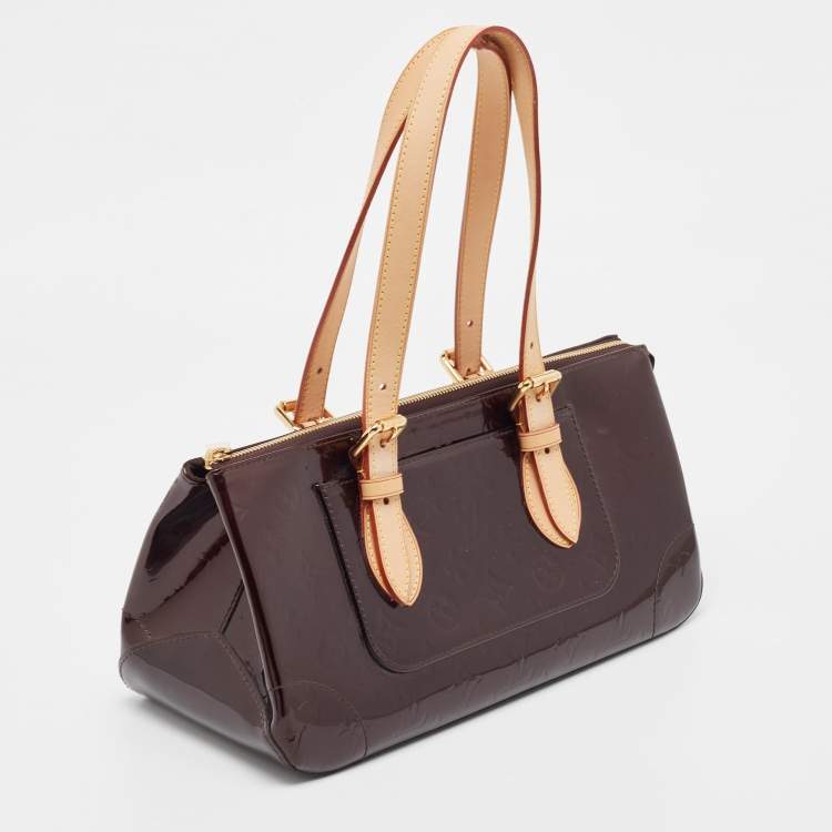 Pre Owned Louis Vuitton Amarante Monogram Vernis Rosewood Avenue Bag