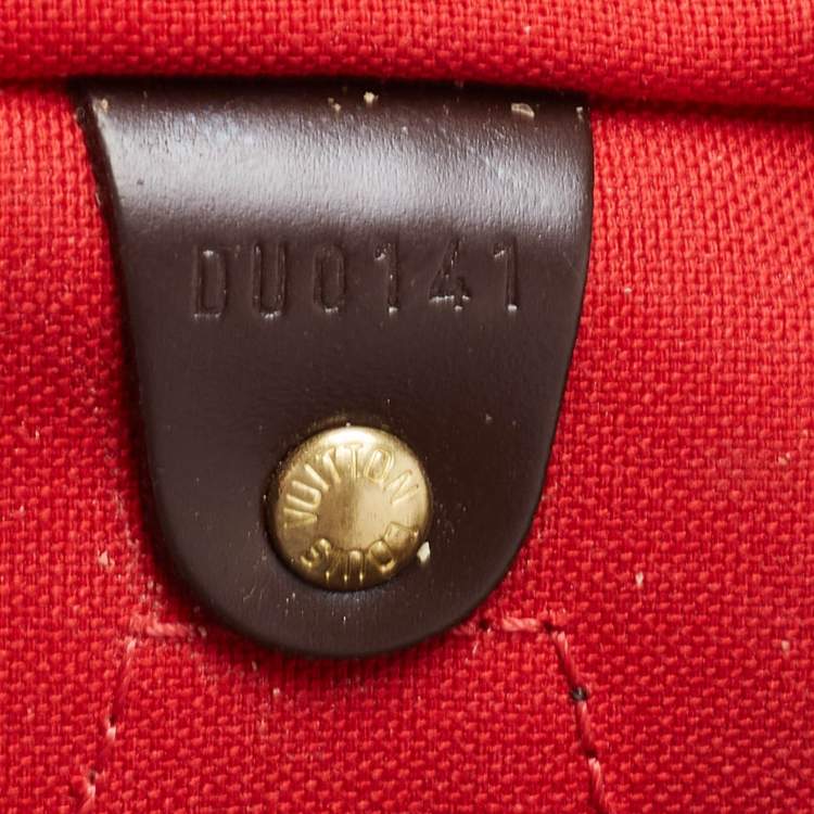 Pre Owned Louis Vuitton Damier Ebene Canvas Speedy 35 Bag