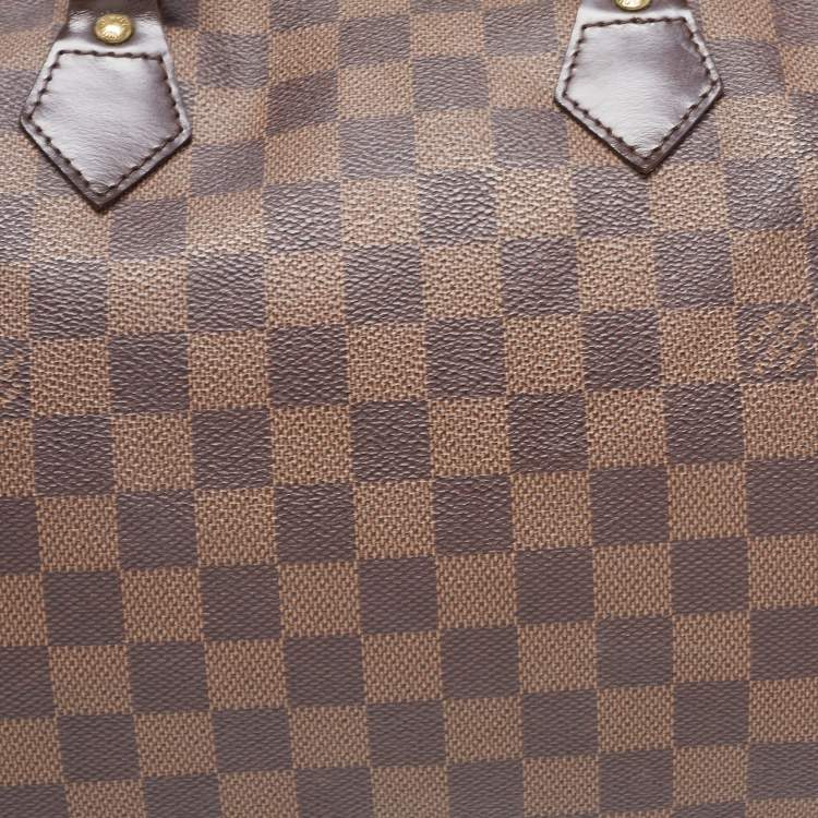 Pre Owned Louis Vuitton Damier Ebene Canvas Speedy 35 Bag