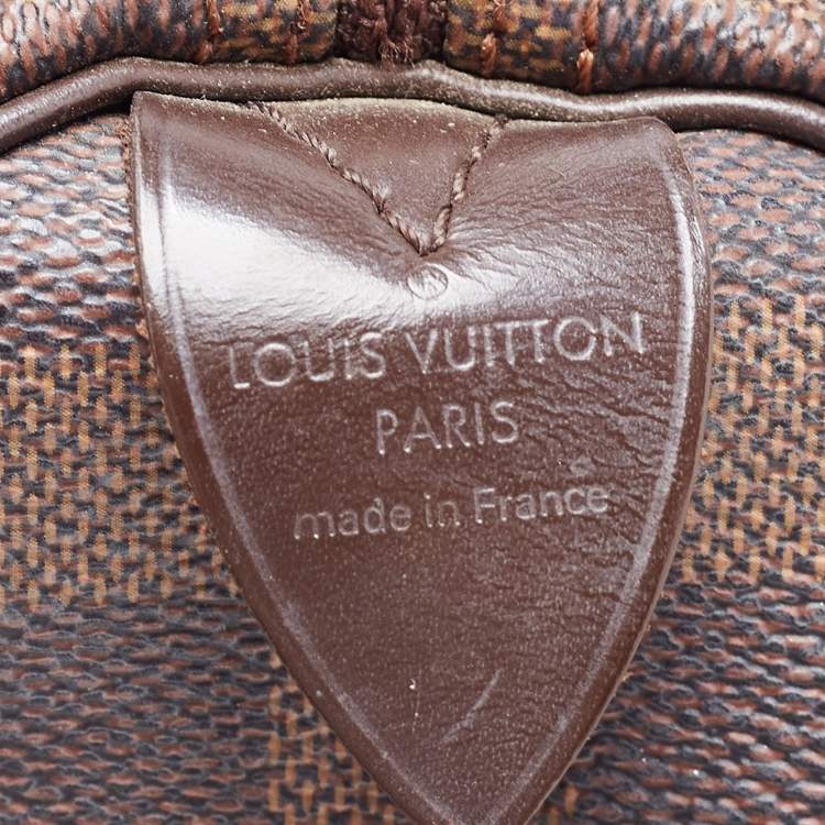 Pre Owned Louis Vuitton Damier Ebene Canvas Speedy 35 Bag