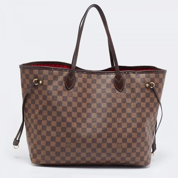 Pre Owned Louis Vuitton Damier Ebene Canvas Neverfull GM Bag