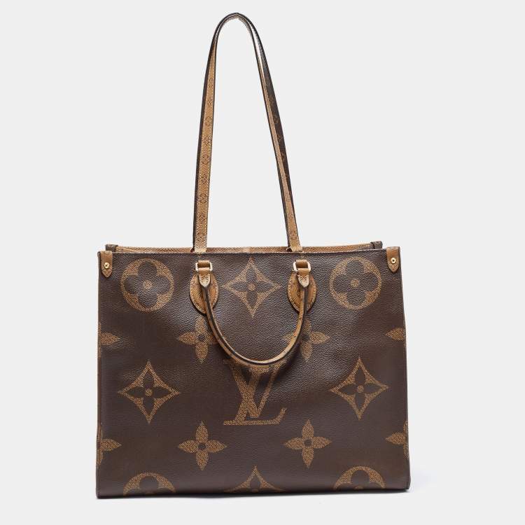 Pre Owned Louis Vuitton Monogram Reverse Giant Canvas OnTheGo GM Bag