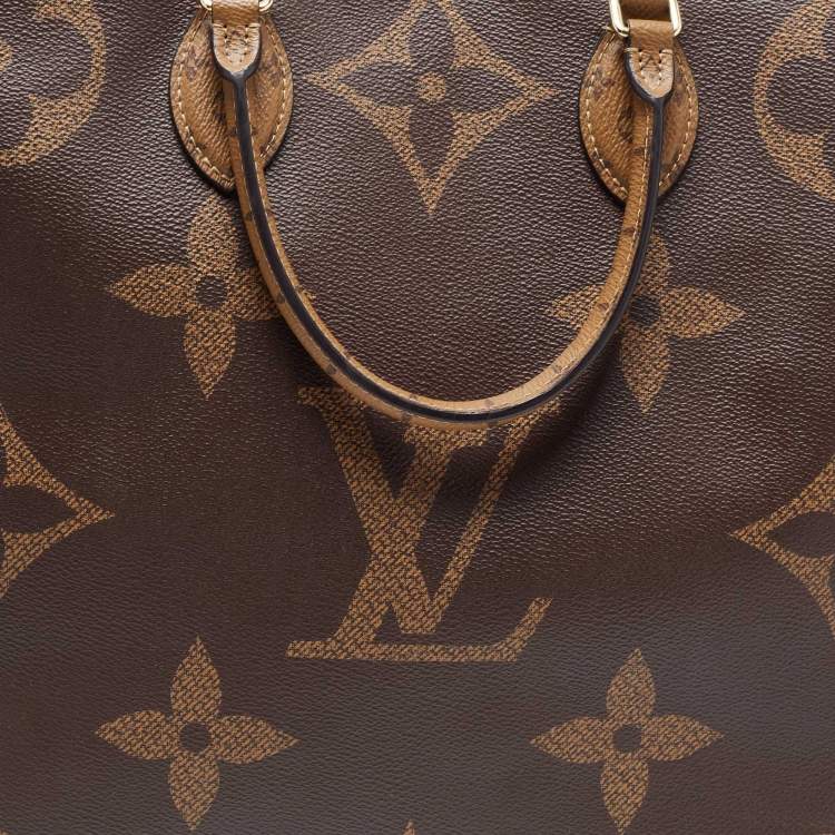 Pre Owned Louis Vuitton Monogram Reverse Giant Canvas OnTheGo GM Bag