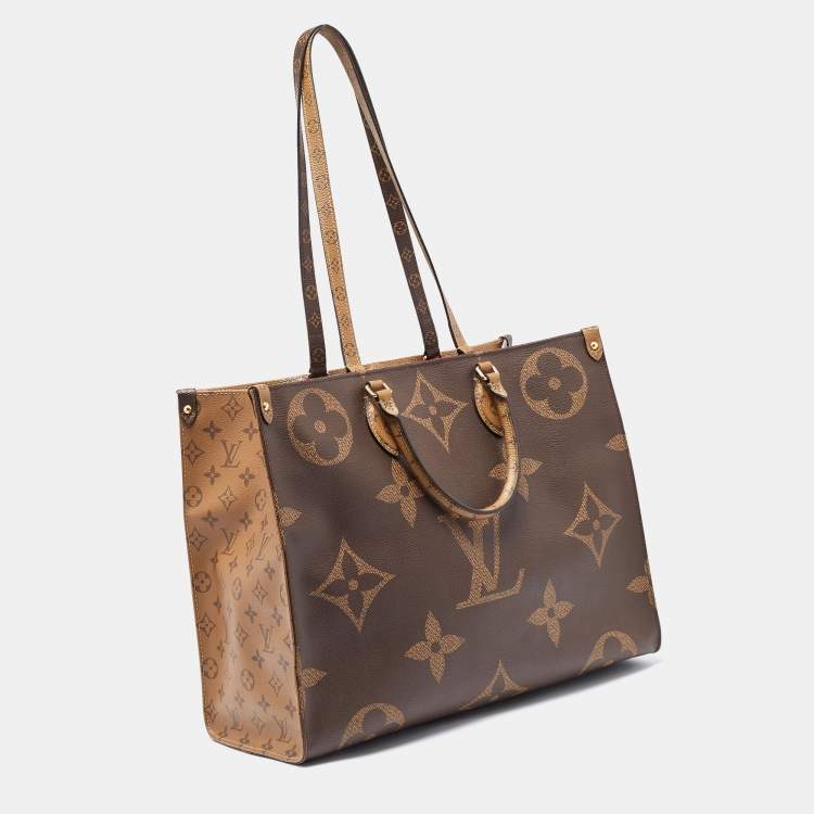Pre Owned Louis Vuitton Monogram Reverse Giant Canvas OnTheGo GM Bag
