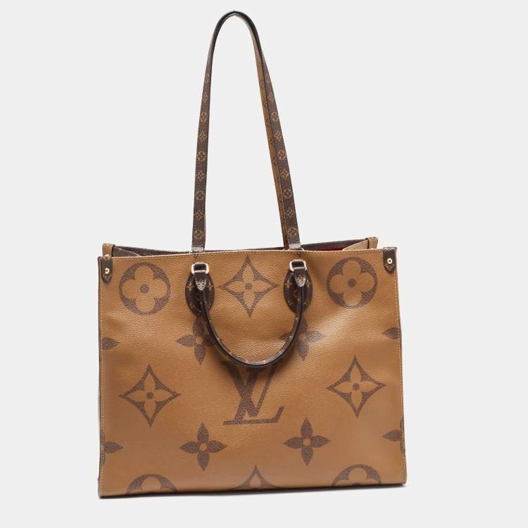 Pre Owned Louis Vuitton Monogram Reverse Giant Canvas OnTheGo GM Bag