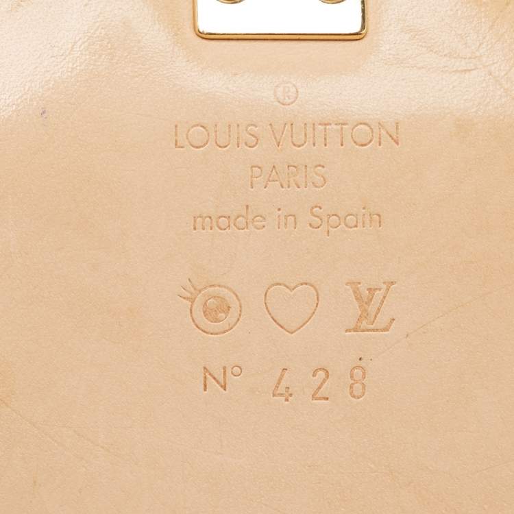 Pre Owned Louis Vuitton White Monogram Multicolore Canvas Murakami Eye Love You Bag