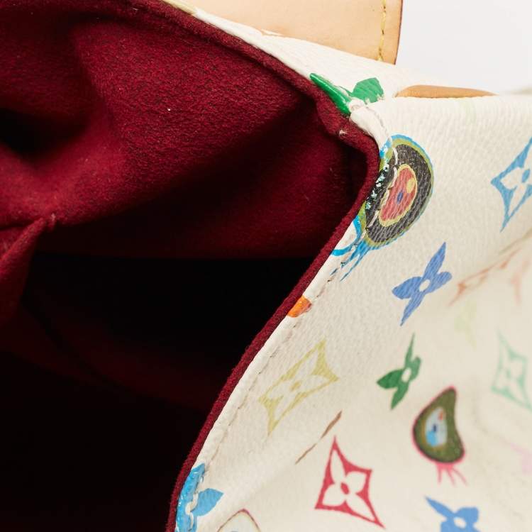 Pre Owned Louis Vuitton White Monogram Multicolore Canvas Murakami Eye Love You Bag
