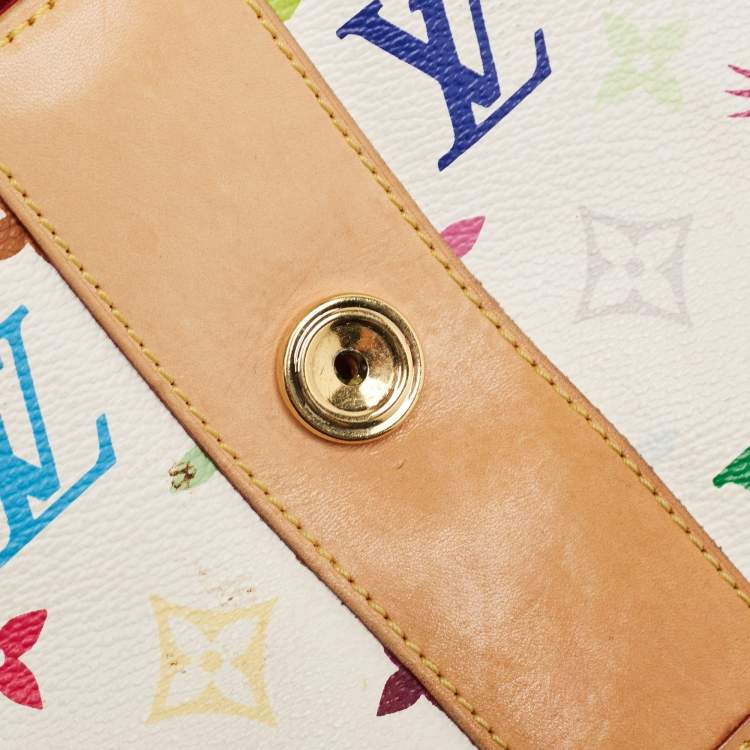 Pre Owned Louis Vuitton White Monogram Multicolore Canvas Murakami Eye Love You Bag