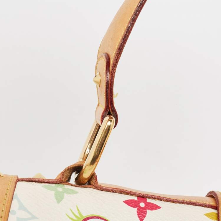 Pre Owned Louis Vuitton White Monogram Multicolore Canvas Murakami Eye Love You Bag