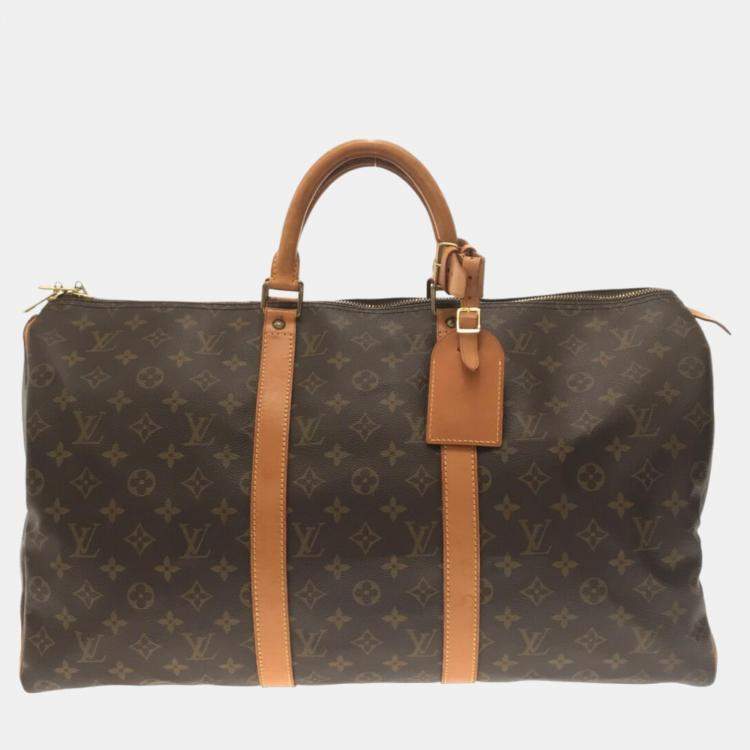 Louis Vuitton Keepall 50 Travel Bag, In A Brown
