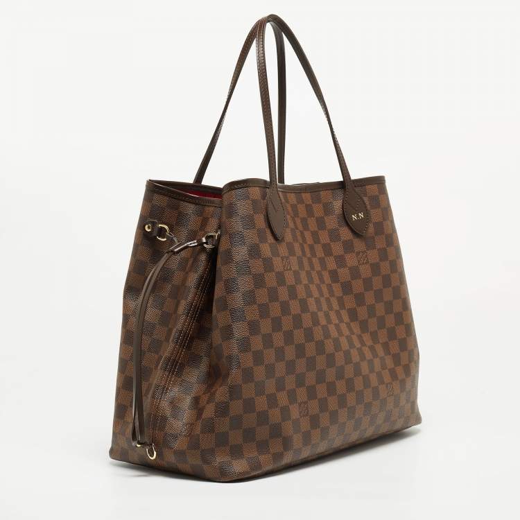 Pre Owned Louis Vuitton Damier Ebene Canvas Neverfull GM Bag