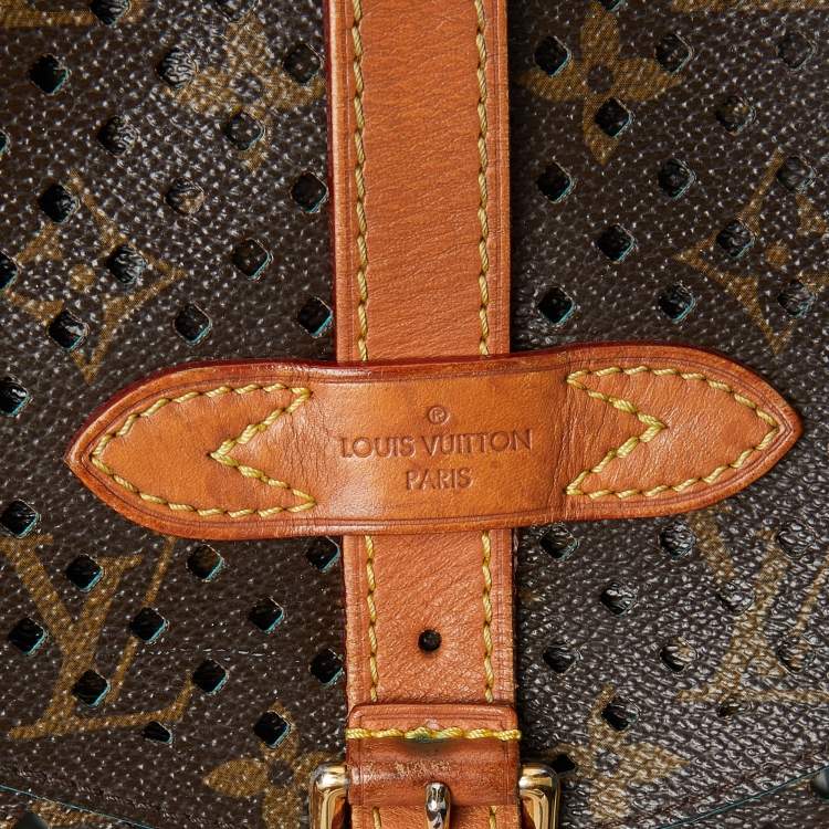 Pre Owned Louis Vuitton Perforated Monogram Canvas and Leather Saumur 30 Bag