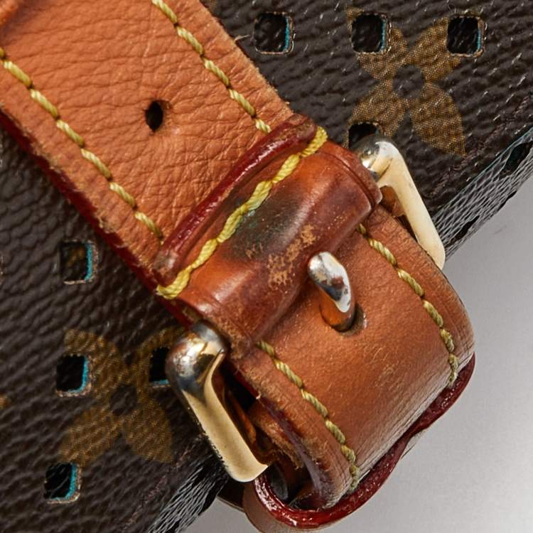 Pre Owned Louis Vuitton Perforated Monogram Canvas and Leather Saumur 30 Bag