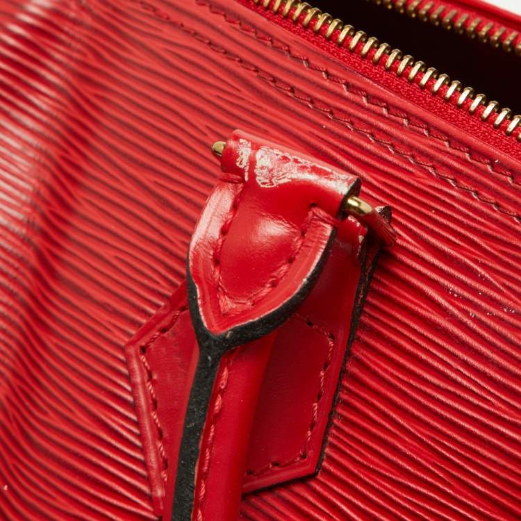 Pre Owned Louis Vuitton Red Epi Leather Speedy 25 Bag