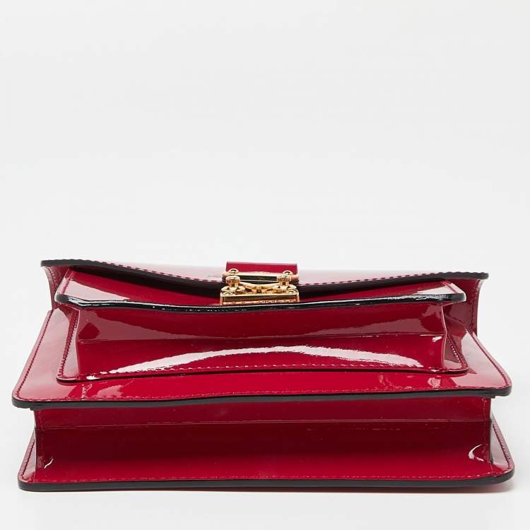 Pre Owned Louis Vuitton Fuchsia Vernis Monceau BB Bag
