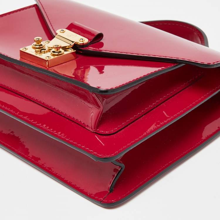 Pre Owned Louis Vuitton Fuchsia Vernis Monceau BB Bag