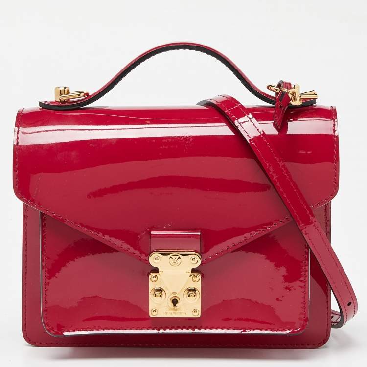 Pre Owned Louis Vuitton Fuchsia Vernis Monceau BB Bag