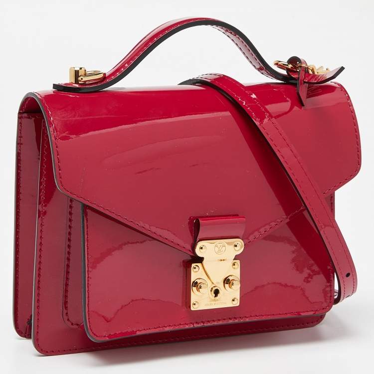 Pre Owned Louis Vuitton Fuchsia Vernis Monceau BB Bag