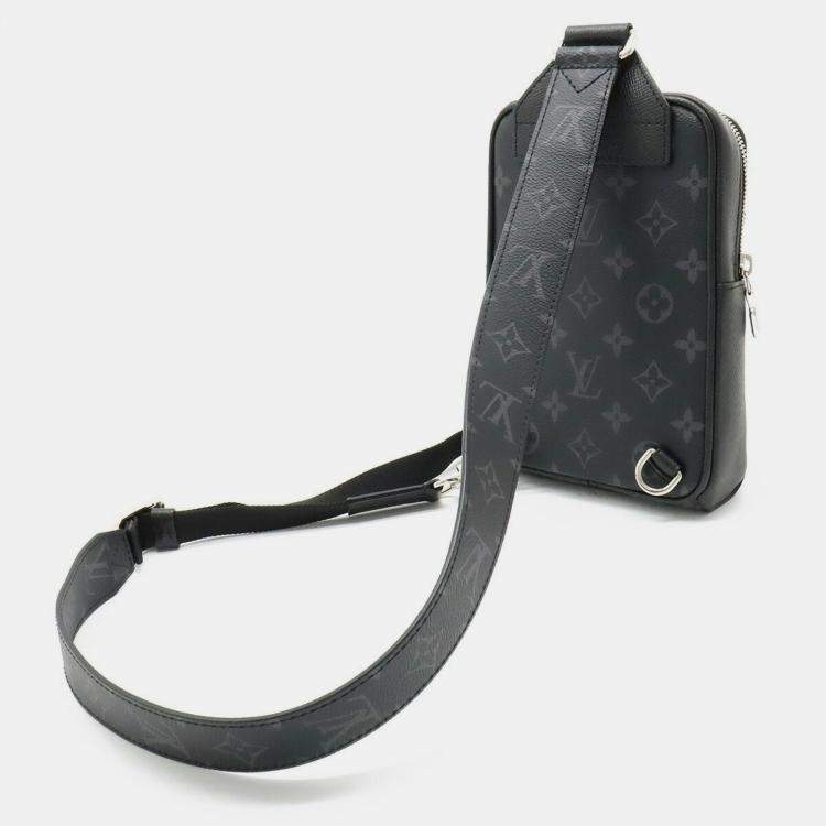 Louis Vuitton Black Monogram Canvas and Leather Taigarama Outdoor Sling Bag