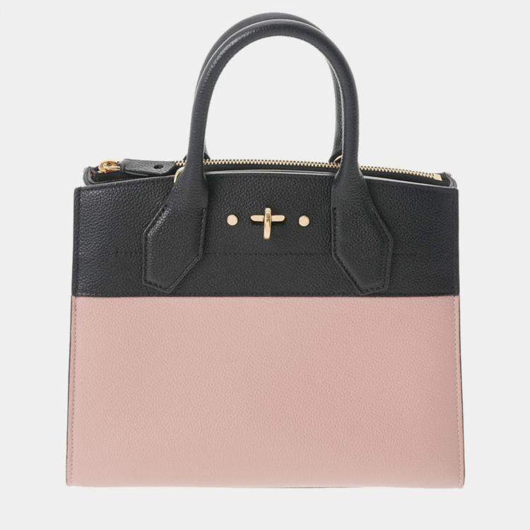 Louis Vuitton Black/Pink Leather City Steamer PM Tote Bag Louis Vuitton