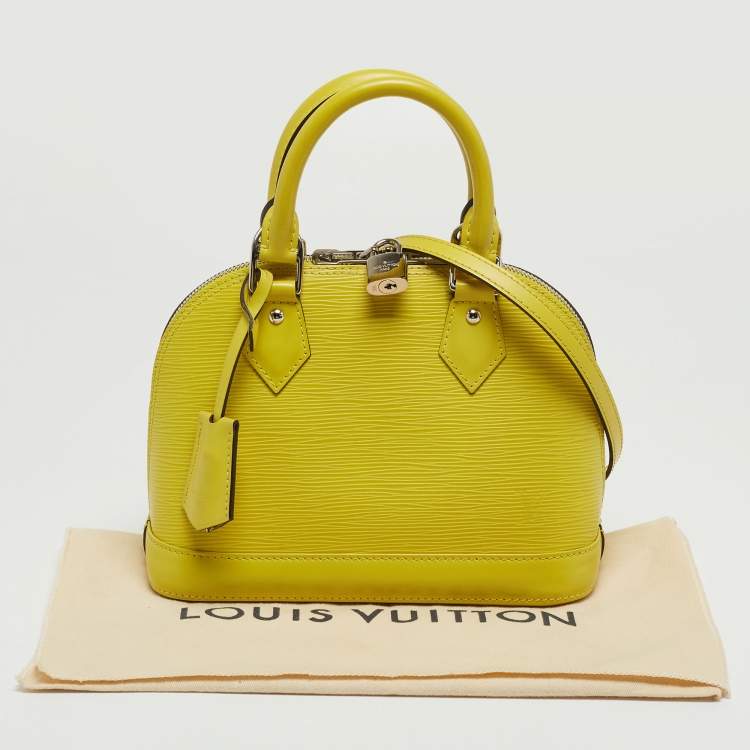 Pre Owned Louis Vuitton Pistache Epi Leather Alma BB Bag