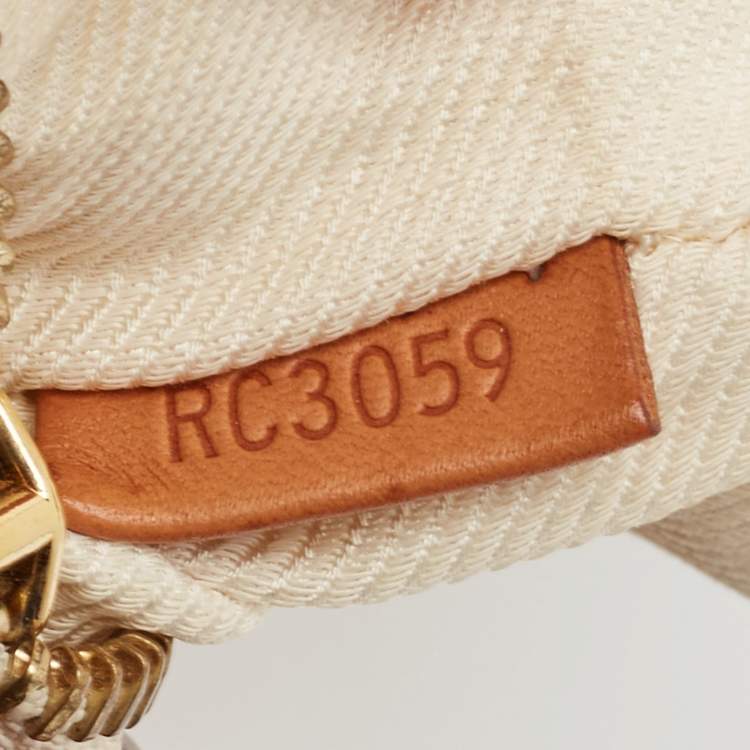 Pre Owned Louis Vuitton Tan/Navy Blue Monogram Nylon Limited Edition Bulles MM Bag