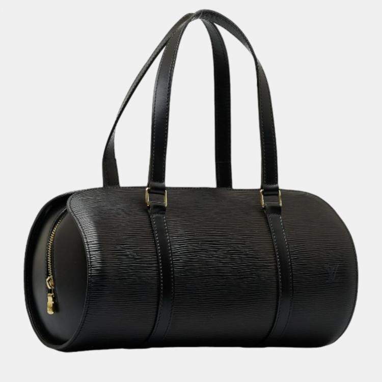 Louis Vuitton Black Epi Leather Soufflot with Pouch Bag Louis Vuitton