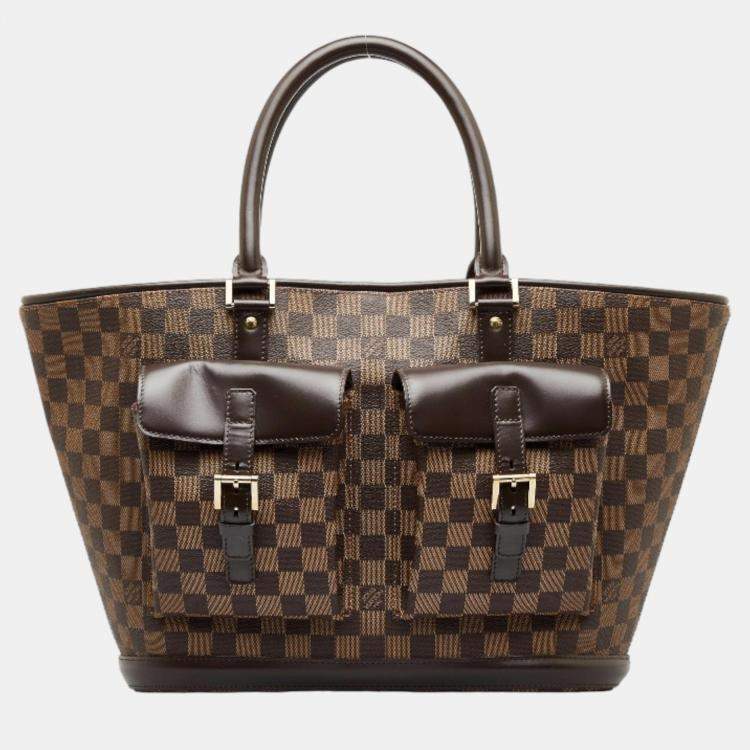  Louis Vuitton, Pre-Loved Damier Ebene Manosque GM, Brown :  Luxury Stores