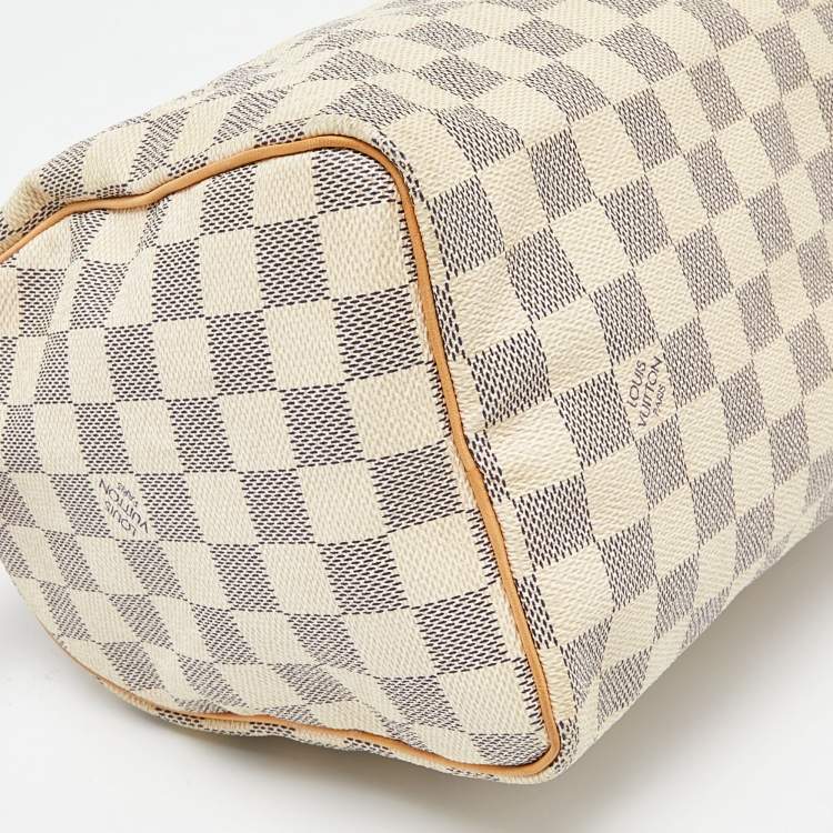 Pre Owned Louis Vuitton Damier Azur Canvas Speedy 25 Bag