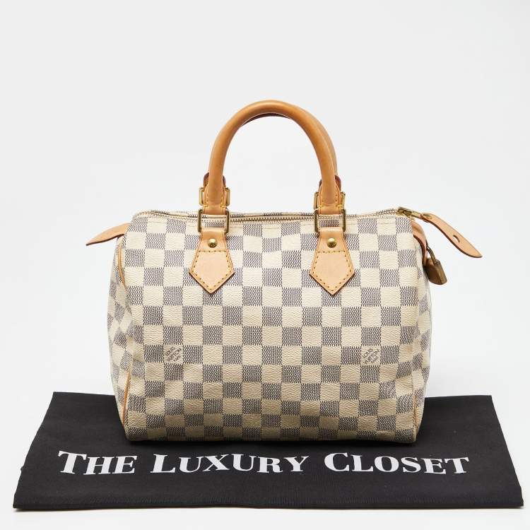 Pre Owned Louis Vuitton Damier Azur Canvas Speedy 25 Bag