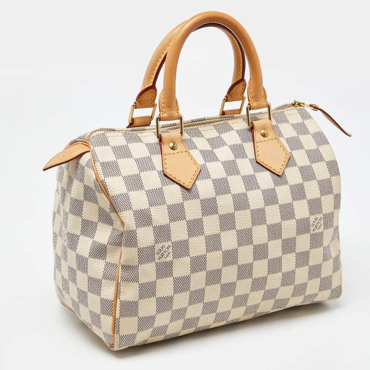 Pre Owned Louis Vuitton Damier Azur Canvas Speedy 25 Bag