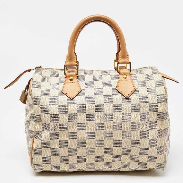 Pre Owned Louis Vuitton Damier Azur Canvas Speedy 25 Bag