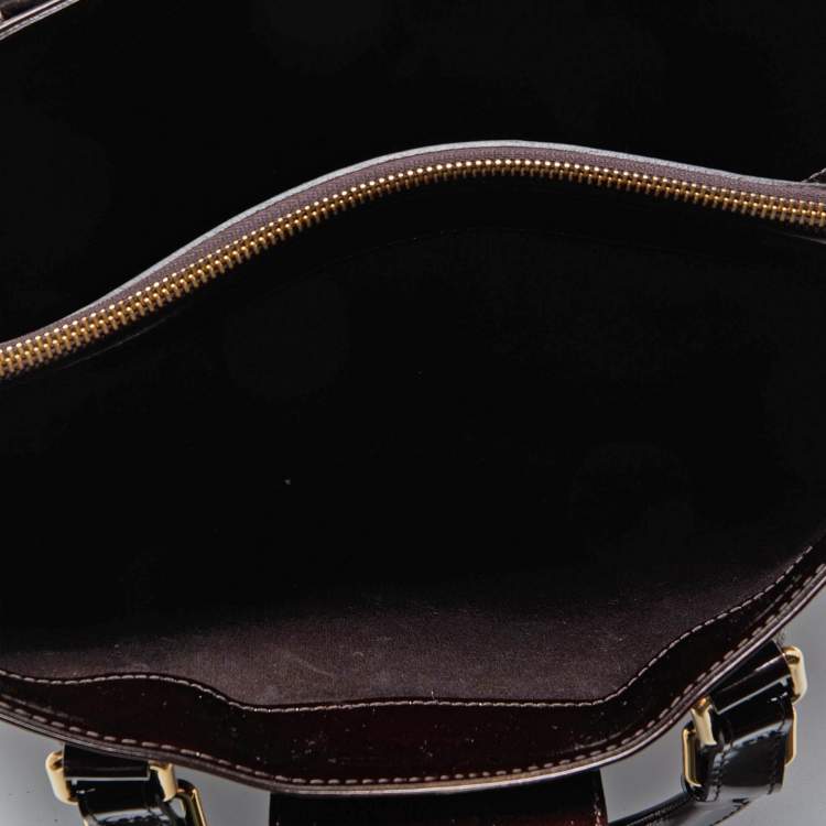 Pre Owned Louis Vuitton Amarante Monogram Vernis Melrose Avenue Bag