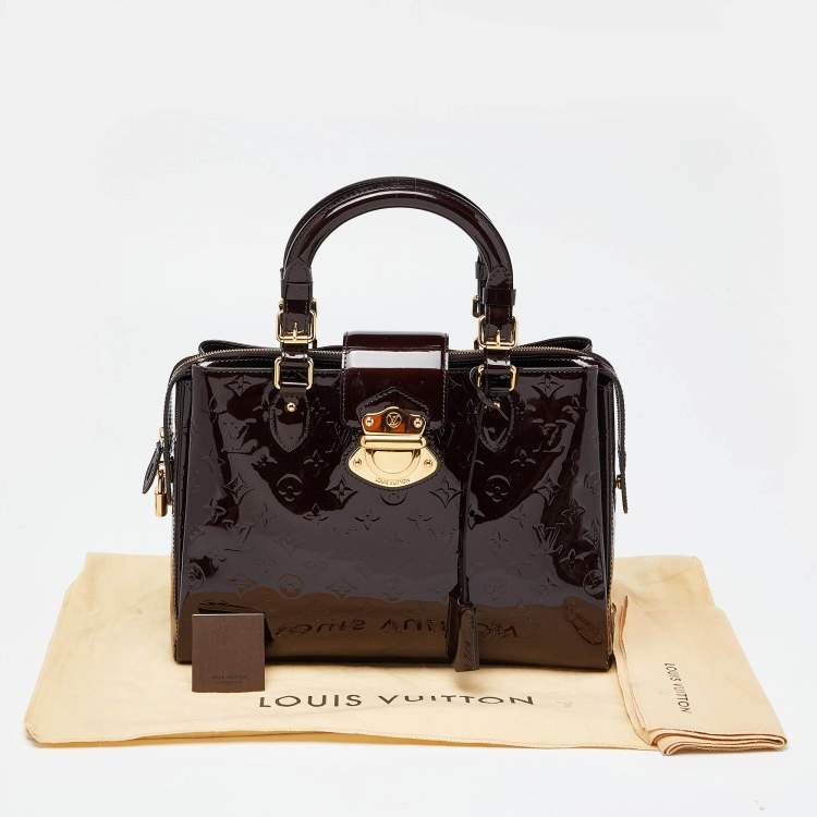 Pre Owned Louis Vuitton Amarante Monogram Vernis Melrose Avenue Bag